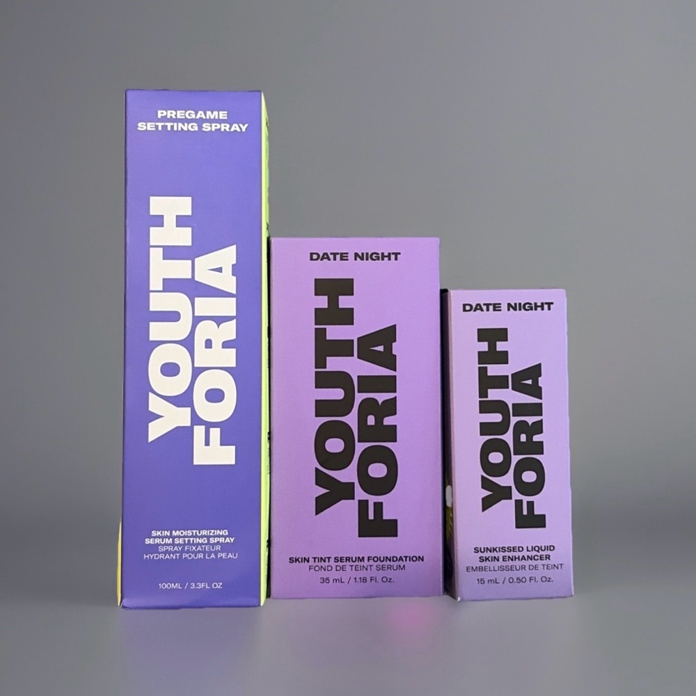 Youthforia Makeup Set – 3 Piece Bundle (All New in Box)